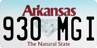 AR license plate 930MGI