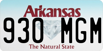 AR license plate 930MGM