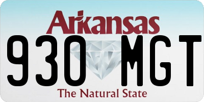 AR license plate 930MGT