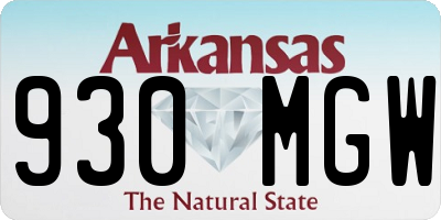 AR license plate 930MGW
