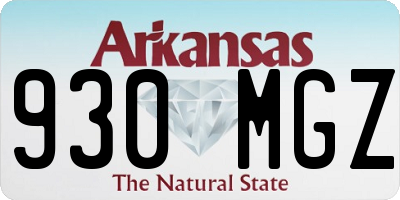 AR license plate 930MGZ