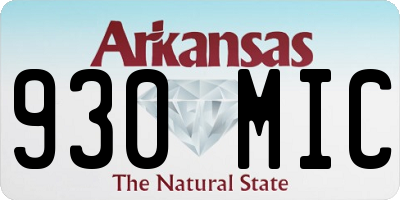 AR license plate 930MIC