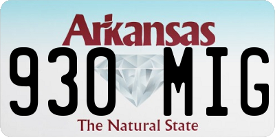 AR license plate 930MIG