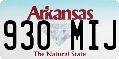 AR license plate 930MIJ