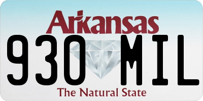 AR license plate 930MIL