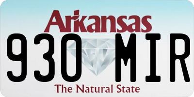 AR license plate 930MIR
