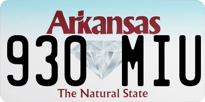 AR license plate 930MIU