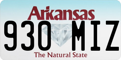 AR license plate 930MIZ