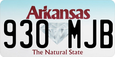 AR license plate 930MJB
