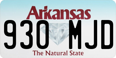 AR license plate 930MJD