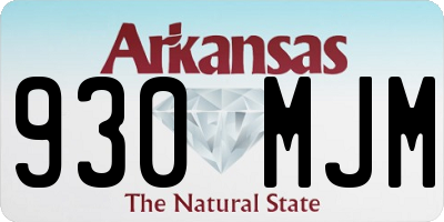 AR license plate 930MJM
