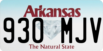 AR license plate 930MJV