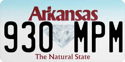 AR license plate 930MPM