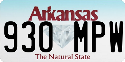 AR license plate 930MPW