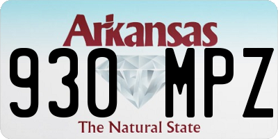 AR license plate 930MPZ
