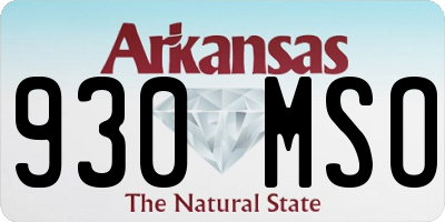 AR license plate 930MSO