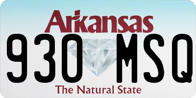 AR license plate 930MSQ