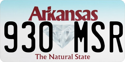 AR license plate 930MSR