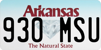 AR license plate 930MSU