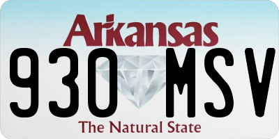 AR license plate 930MSV