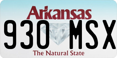 AR license plate 930MSX