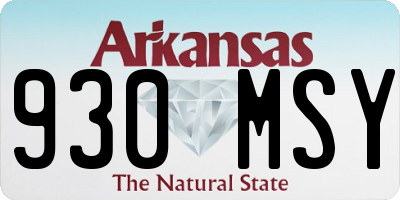 AR license plate 930MSY