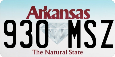 AR license plate 930MSZ