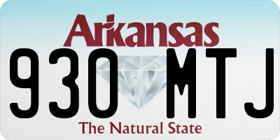 AR license plate 930MTJ
