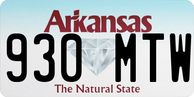 AR license plate 930MTW