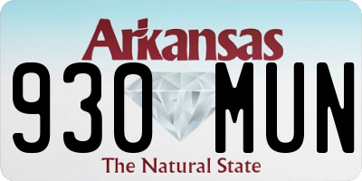 AR license plate 930MUN