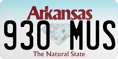 AR license plate 930MUS