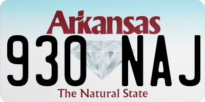 AR license plate 930NAJ