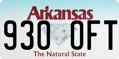 AR license plate 930OFT