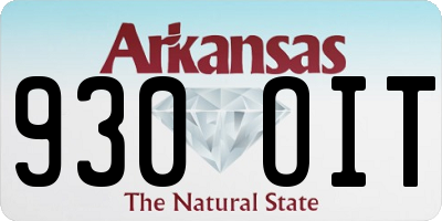 AR license plate 930OIT