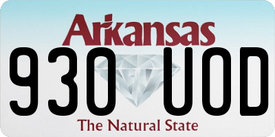 AR license plate 930UOD