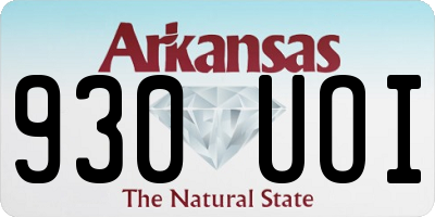 AR license plate 930UOI