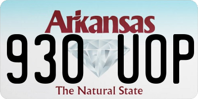 AR license plate 930UOP