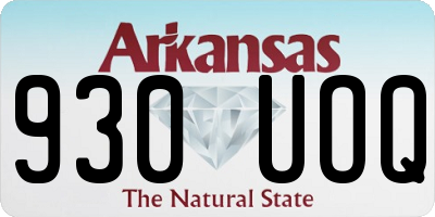 AR license plate 930UOQ