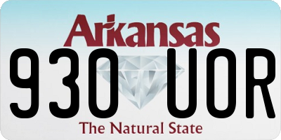 AR license plate 930UOR