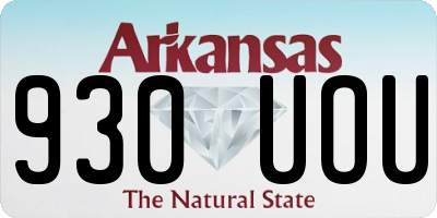 AR license plate 930UOU