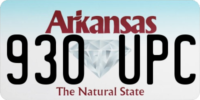 AR license plate 930UPC