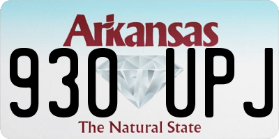 AR license plate 930UPJ