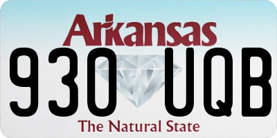 AR license plate 930UQB