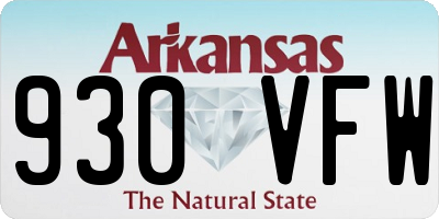 AR license plate 930VFW