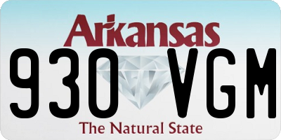 AR license plate 930VGM