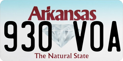 AR license plate 930VOA