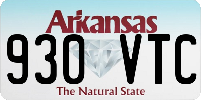 AR license plate 930VTC