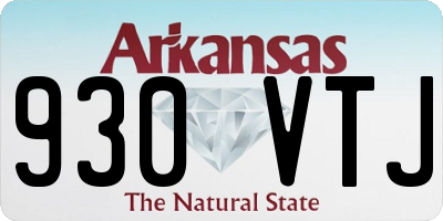 AR license plate 930VTJ