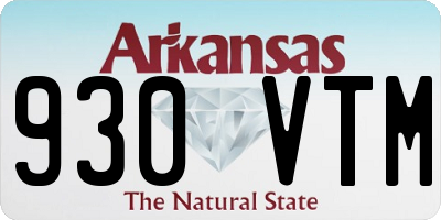 AR license plate 930VTM