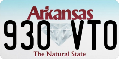 AR license plate 930VTO